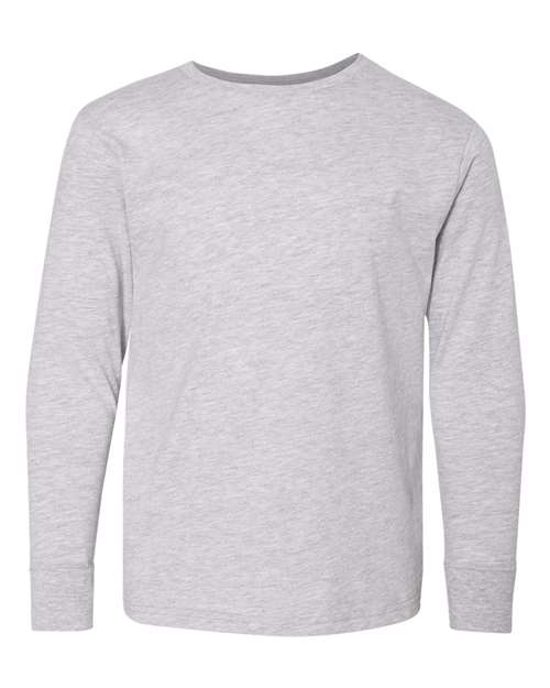 LAT Youth Fine Jersey Long Sleeve Tee 6201 - Heather