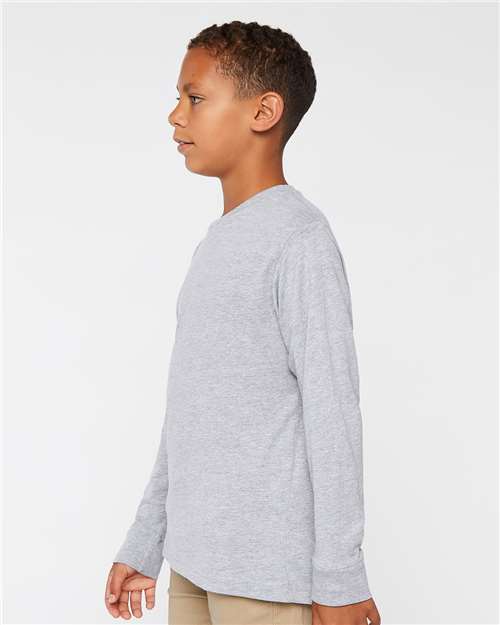 LAT Youth Fine Jersey Long Sleeve Tee 6201 - Heather