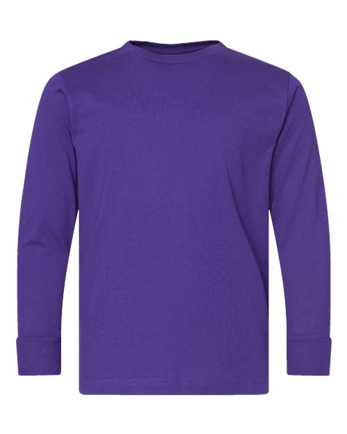 LAT Youth Fine Jersey Long Sleeve Tee 6201 - Purple