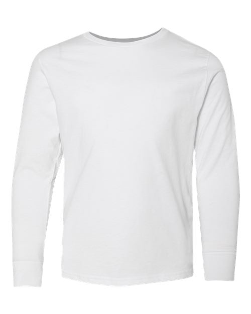 LAT Youth Fine Jersey Long Sleeve Tee 6201 - White