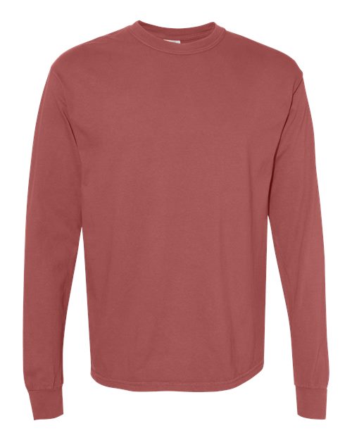 Comfort Colors Unisex Garment-Dyed Heavyweight Long Sleeve T-Shirt 6014 - Brick