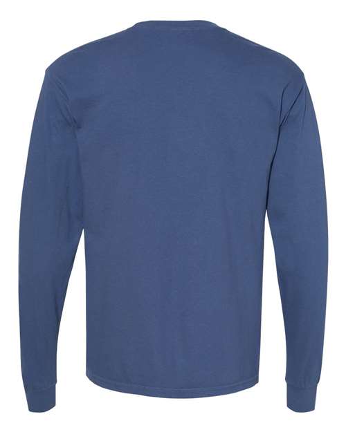 Comfort Colors Unisex Garment-Dyed Heavyweight Long Sleeve T-Shirt 6014 - China Blue