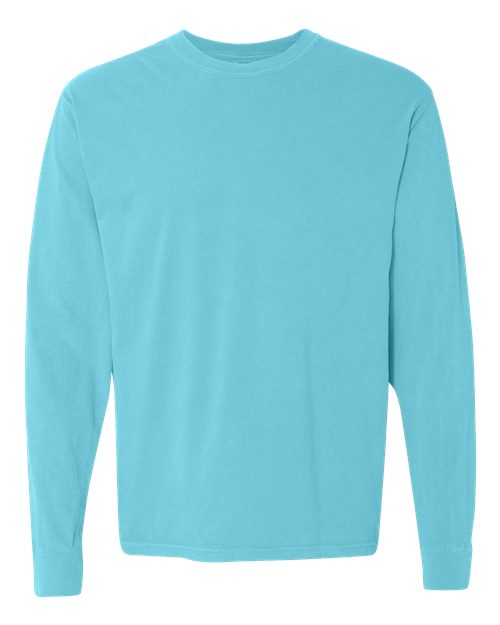 Comfort Colors Unisex Garment-Dyed Heavyweight Long Sleeve T-Shirt 6014 - Lagoon