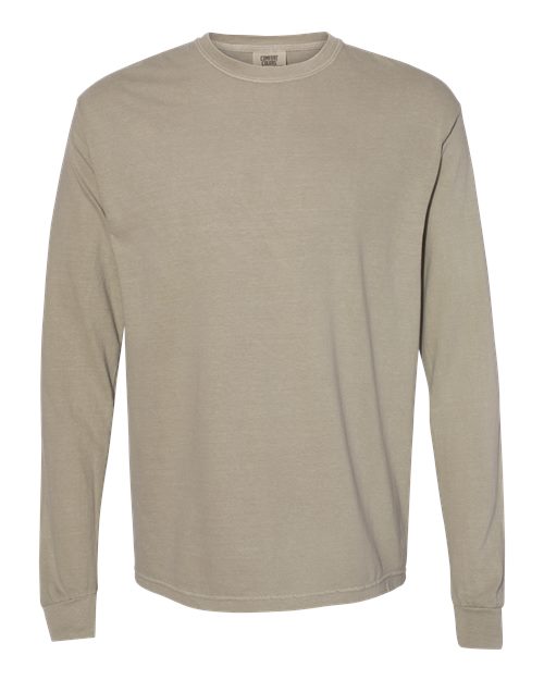Comfort Colors Unisex Garment-Dyed Heavyweight Long Sleeve T-Shirt 6014 - Sandstone