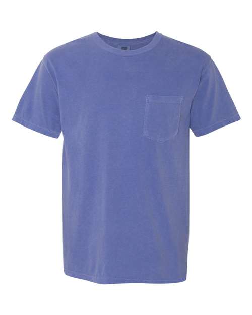 Comfort Colors Unisex Garment-Dyed Heavyweight Pocket T-Shirt 6030 - Periwinkle