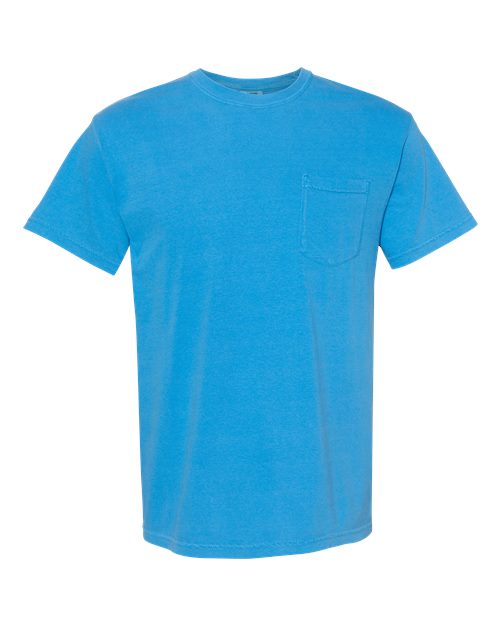 Comfort Colors Unisex Garment-Dyed Heavyweight Pocket T-Shirt 6030 - Royal Caribe