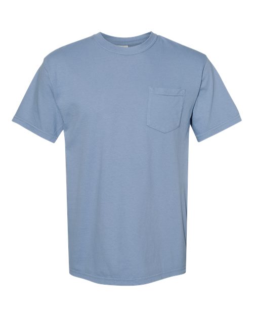 Comfort Colors Unisex Garment-Dyed Heavyweight Pocket T-Shirt 6030 - Washed Denim