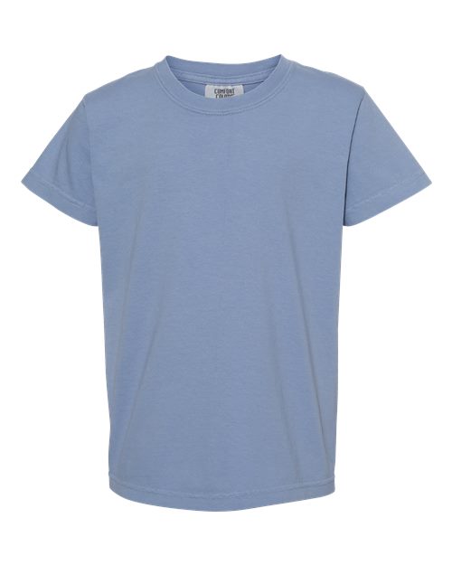 Comfort Colors Youth Garment-Dyed Heavyweight T-Shirt 9018 - Washed Denim