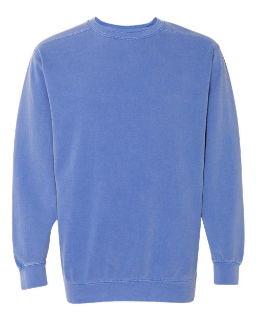 Comfort Colors Unisex Garment-Dyed Crewneck Sweatshirt 1566 - Flo Blue