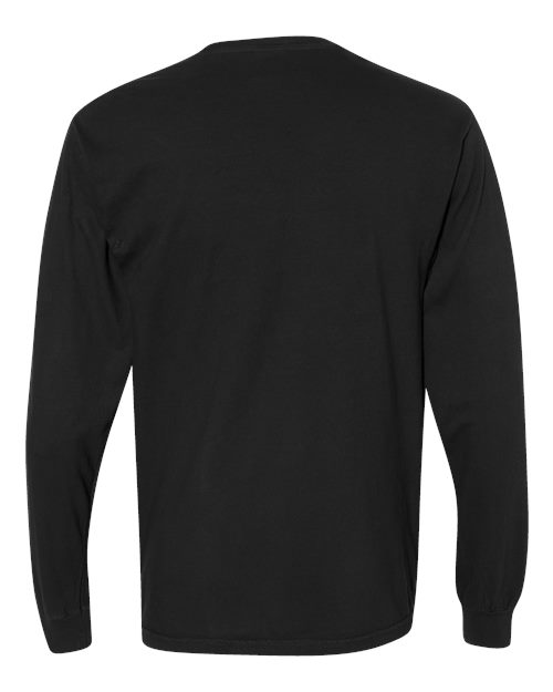 Comfort Colors Unisex Garment-Dyed Heavyweight Long Sleeve Pocket T-Shirt 4410 - Black