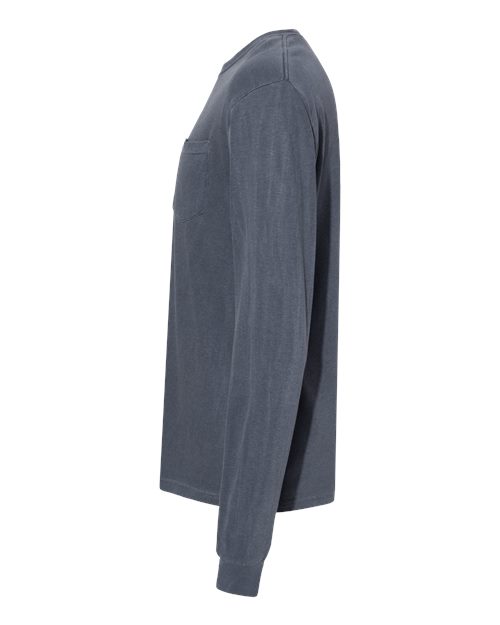 Comfort Colors Unisex Garment-Dyed Heavyweight Long Sleeve Pocket T-Shirt 4410