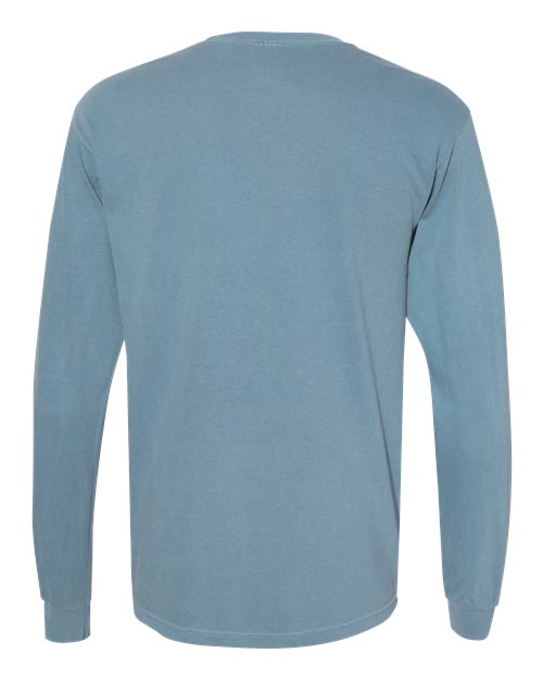 Comfort Colors Unisex Garment-Dyed Heavyweight Long Sleeve Pocket T-Shirt 4410 - Ice Blue