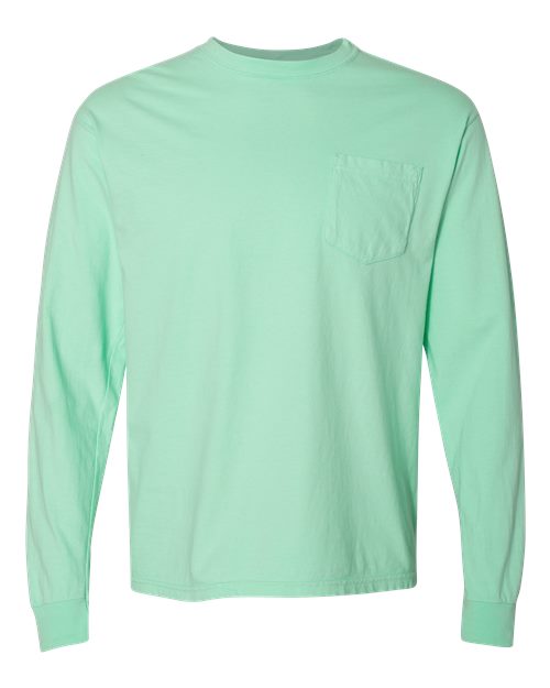 Comfort Colors Unisex Garment-Dyed Heavyweight Long Sleeve Pocket T-Shirt 4410