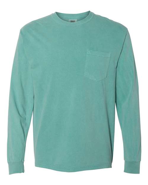 Comfort Colors Unisex Garment-Dyed Heavyweight Long Sleeve Pocket T-Shirt 4410