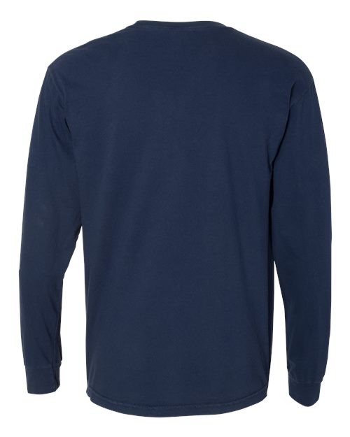 Comfort Colors Unisex Garment-Dyed Heavyweight Long Sleeve Pocket T-Shirt 4410 - True Navy