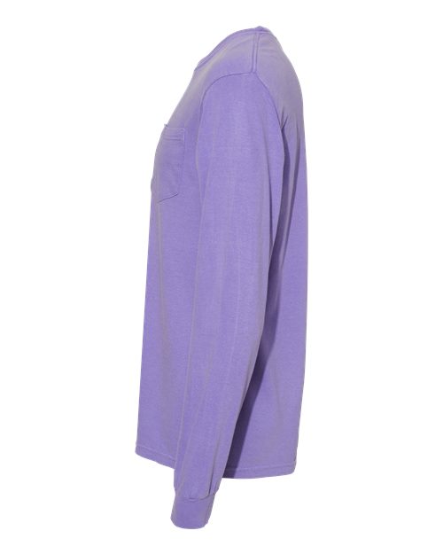 Comfort Colors Unisex Garment-Dyed Heavyweight Long Sleeve Pocket T-Shirt 4410