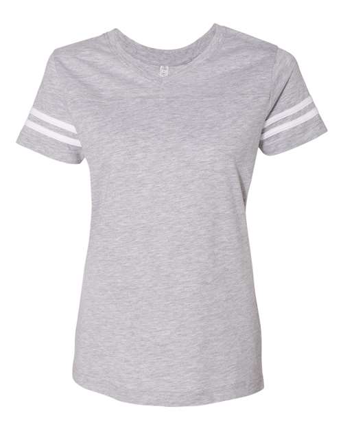 LAT Women's Football V-Neck Fine Jersey Tee 3537