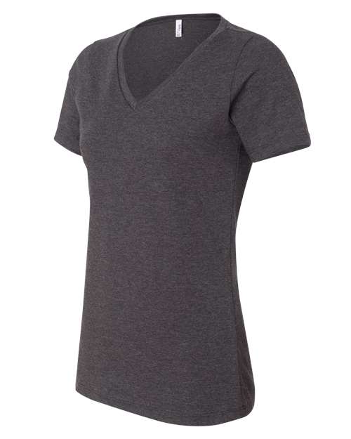 BELLA + CANVAS Women's Relaxed Heather CVC V-Neck Tee 6405CVC