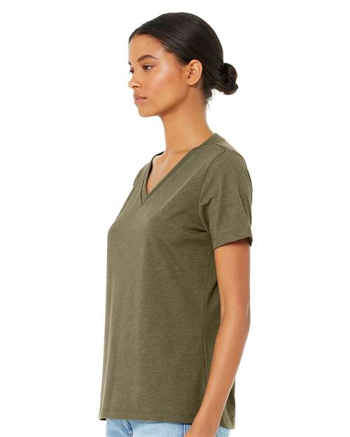 BELLA + CANVAS Women's Relaxed Heather CVC V-Neck Tee 6405CVC
