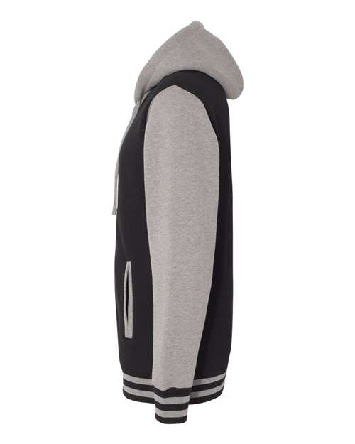 Independent Trading Co. Unisex Heavyweight Varsity Full-Zip Hooded Sweatshirt IND45UVZ