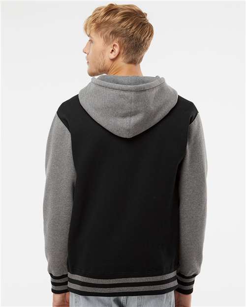 Independent Trading Co. Unisex Heavyweight Varsity Full-Zip Hooded Sweatshirt IND45UVZ
