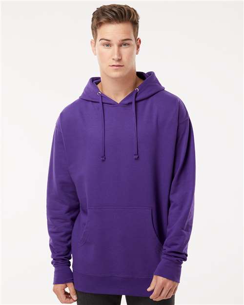 Independent Trading Co. Unisex Midweight Hooded Sweatshirt SS4500 - Purple
