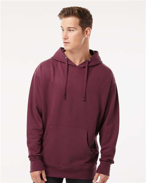 Independent Trading Co. Unisex Midweight Hooded Sweatshirt SS4500 - Maroon