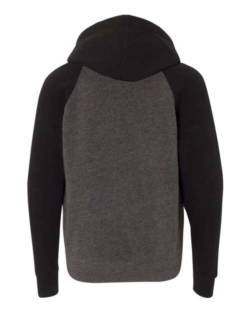 Independent Trading Co. Youth Lightweight Special Blend Raglan Hooded Sweatshirt PRM15YSB
