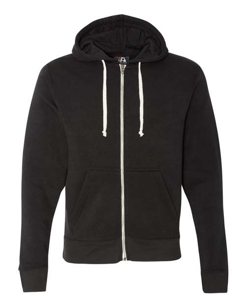 J. America Men's Triblend Full-Zip Hooded Sweatshirt 8872