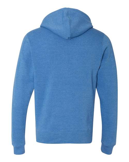 J. America Men's Triblend Full-Zip Hooded Sweatshirt 8872