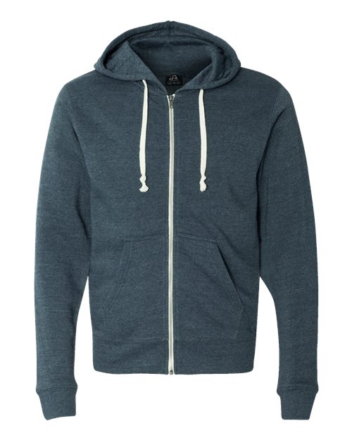 J. America Men's Triblend Full-Zip Hooded Sweatshirt 8872