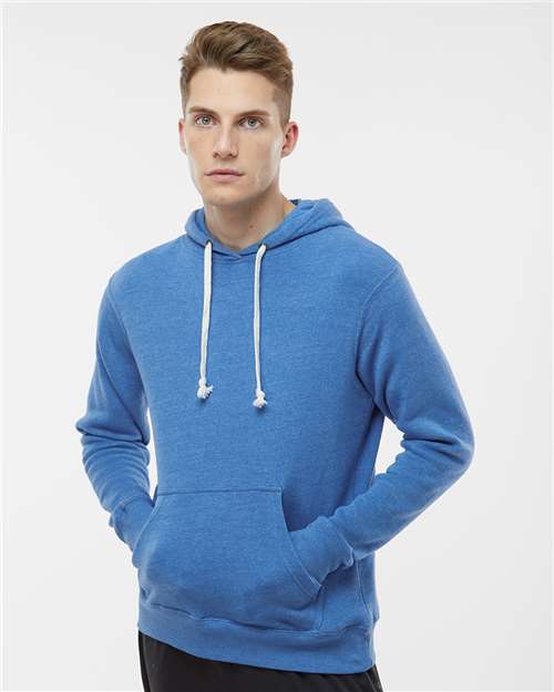 J. America Men's Triblend Fleece Hooded Sweatshirt 8871 - Cool Royal Triblend
