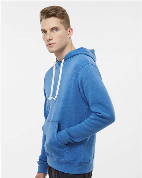 J. America Men's Triblend Fleece Hooded Sweatshirt 8871 - Cool Royal Triblend