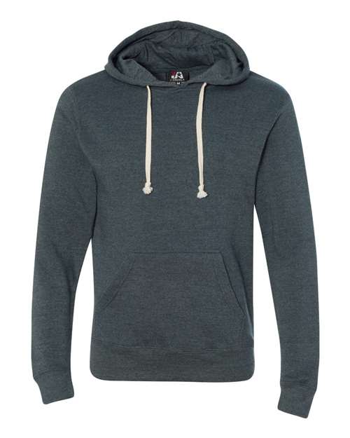 J. America Men's Triblend Fleece Hooded Sweatshirt 8871 - Navy Triblend