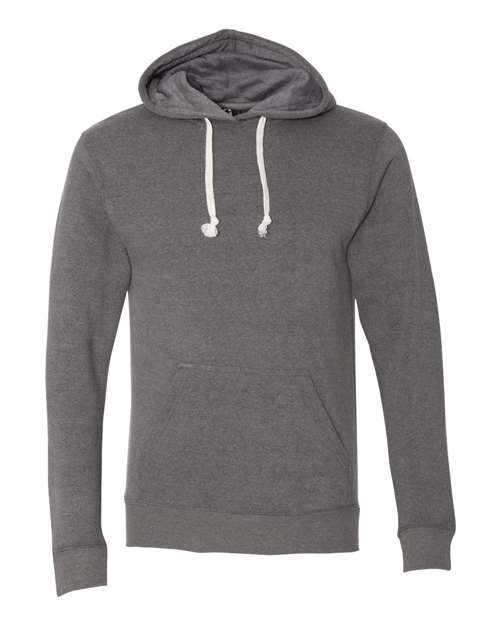 J. America Men's Triblend Fleece Hooded Sweatshirt 8871 - Smoke Triblend
