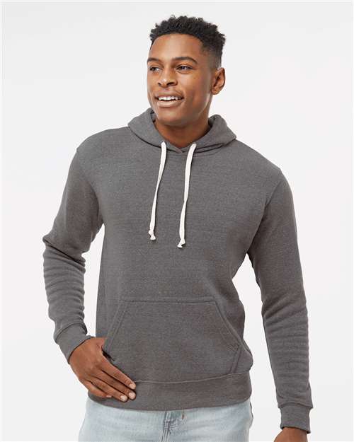 J. America Men's Triblend Fleece Hooded Sweatshirt 8871 - Smoke Triblend