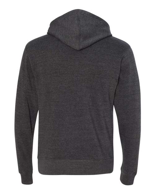 J. America Men's Triblend Fleece Hooded Sweatshirt 8871 - Black Triblend