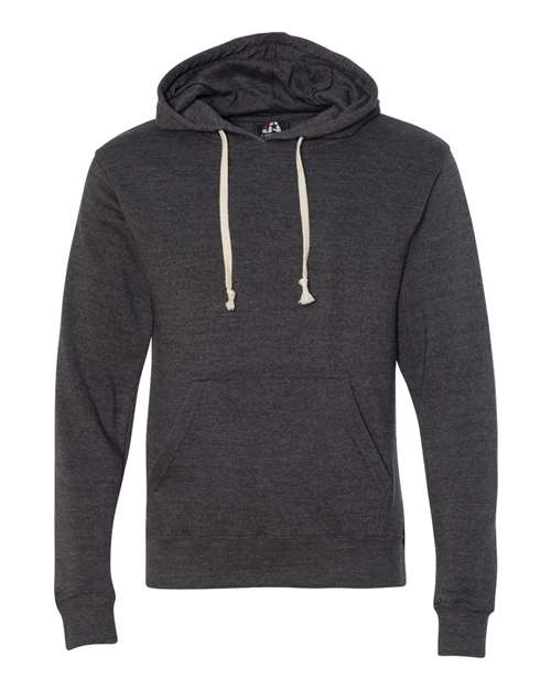 J. America Men's Triblend Fleece Hooded Sweatshirt 8871 - Black Triblend