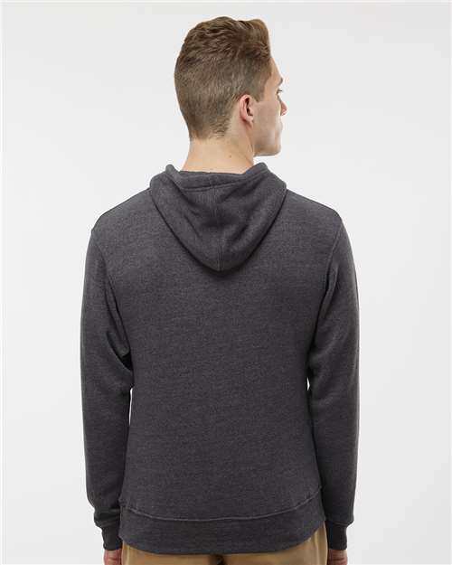 J. America Men's Triblend Fleece Hooded Sweatshirt 8871 - Black Triblend