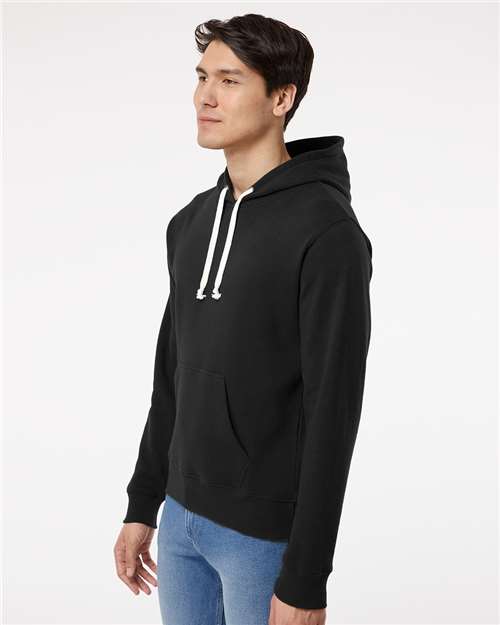 J. America Men's Triblend Fleece Hooded Sweatshirt 8871 - Black Solid