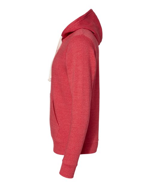 J. America Men's Triblend Fleece Hooded Sweatshirt 8871 - Red Triblend