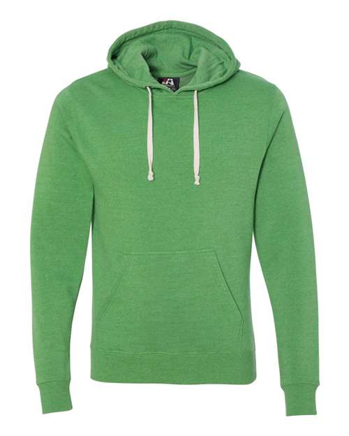 J. America Men's Triblend Fleece Hooded Sweatshirt 8871 - Green Triblend