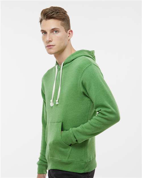 J. America Men's Triblend Fleece Hooded Sweatshirt 8871 - Green Triblend