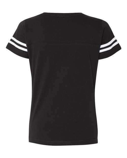 LAT Women's Football V-Neck Fine Jersey Tee 3537