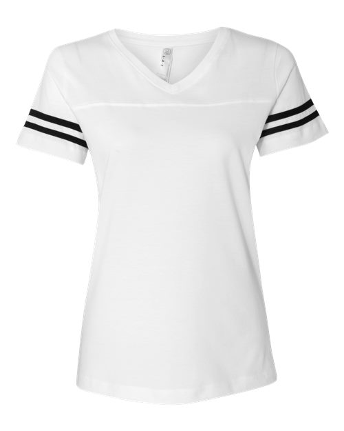 LAT Women's Football V-Neck Fine Jersey Tee 3537