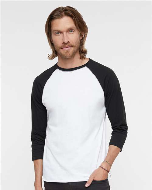 LAT Men's Baseball Fine Jersey Three-Quarter Sleeve Tee 6930