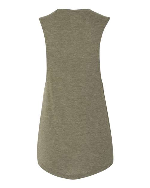 BELLA + CANVAS Women's Flowy Scoop Muscle Tank 8803 - Heather Olive