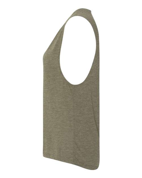 BELLA + CANVAS Women's Flowy Scoop Muscle Tank 8803 - Heather Olive