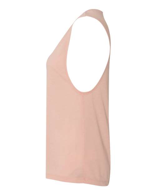 BELLA + CANVAS Women's Flowy Scoop Muscle Tank 8803 - Peach