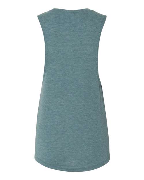 BELLA + CANVAS Women's Flowy Scoop Muscle Tank 8803 - Heather Deep Teal